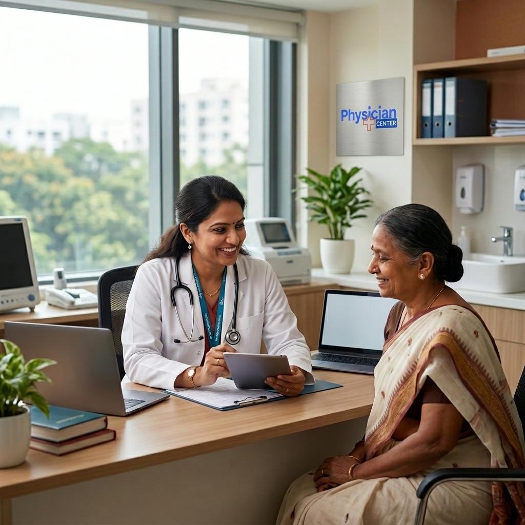 Dr. Jay Shankarr Patient Consultation Dr. Jay Shankarr consulting a patient